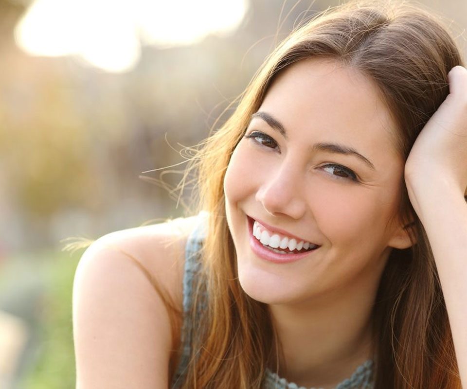 Woman Smiling With Perfect White Teeth — Crestwood Family Dental In Molendinar, QLD